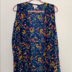 Lularoe size large floral joy vest